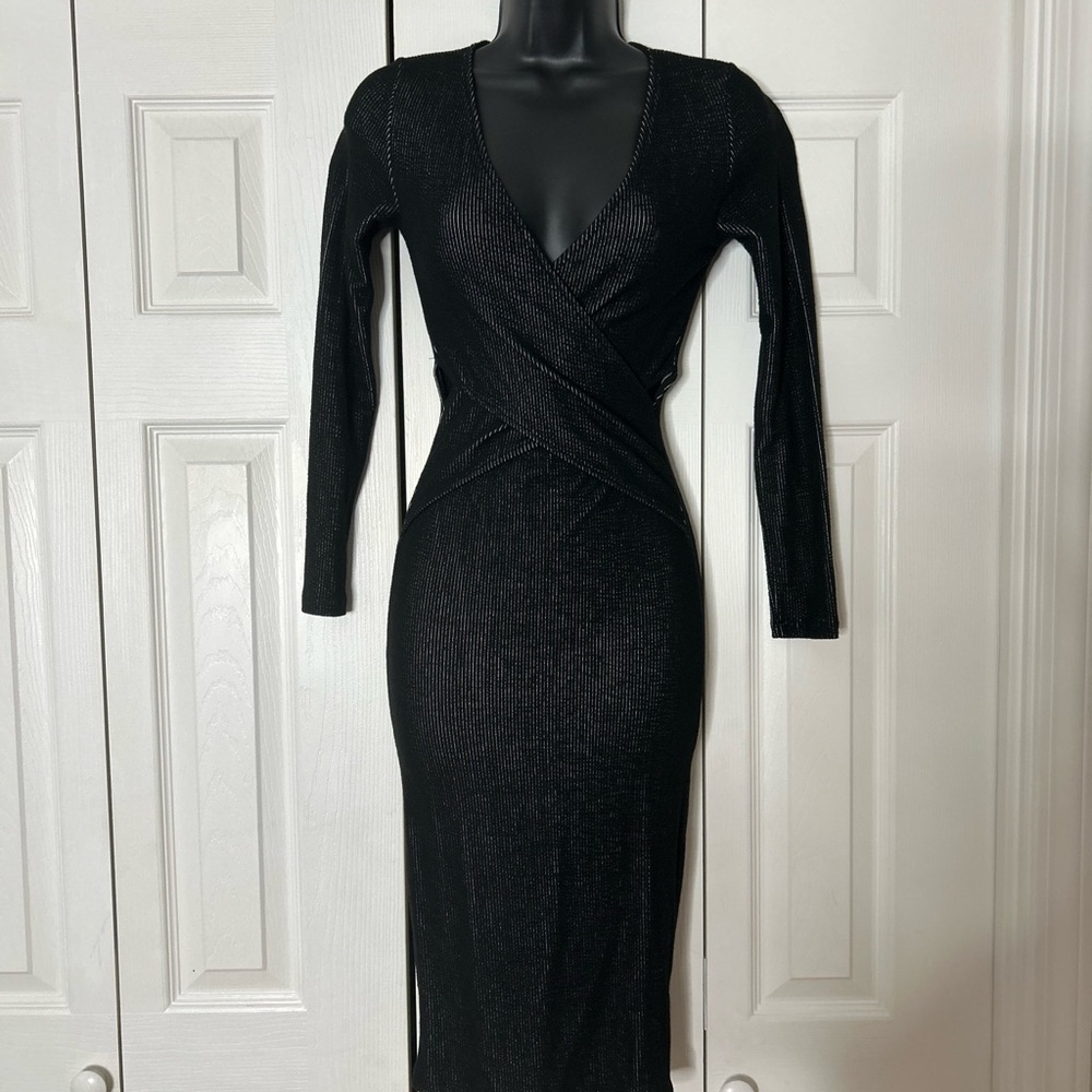 Elegant Black Long Sleeve Dress